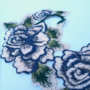 Flower Embroidery Collar Applique