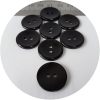 T-Shirt Button 20mm Black Rounded Edge