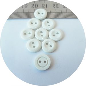 TShirt Button 12mm White